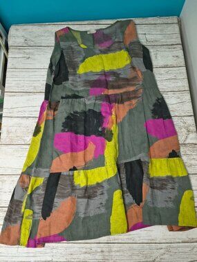 Bellambia Abstract Linen Summer Sundress 2XL